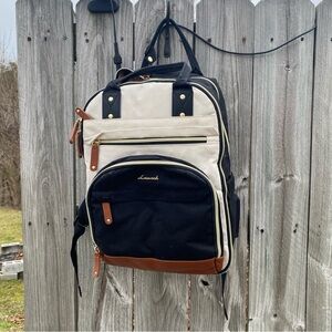 Love cool Black and Tan Women’s Nursery Diaper Multipurpose Backpack- GUC